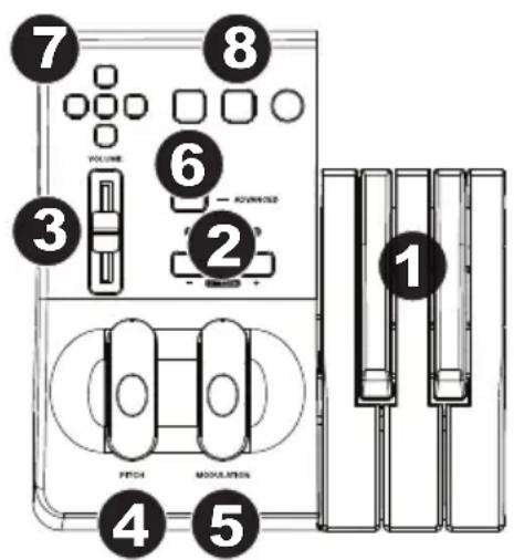 M-AUDIO Keystation 61 MK3 - Panneau supérieur - 1