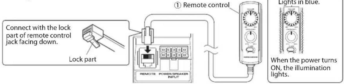 JVC CWDRA8 - ■ Connecting the remote control unit - 1