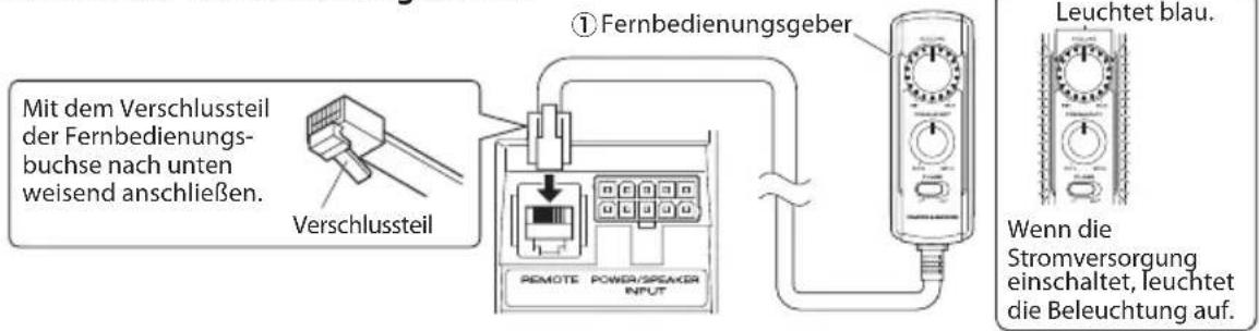 JVC CWDRA8 - ■ Anschließen der Fernbedienungseinheit - 1