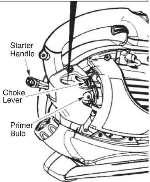 MCCULLOCH MAC GBV 325 - STARTING A COLD ENGINE (or a warm engine after running out of fuel) - 2