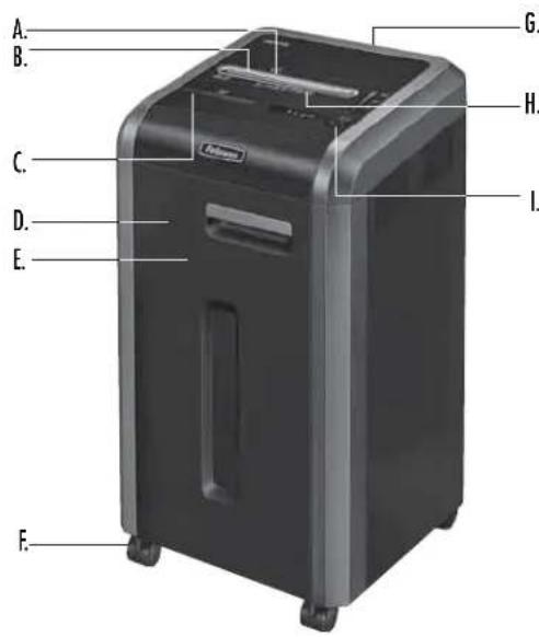 FELLOWES Powershred 225Mi - BEGRENSET PRODUKTGARANTI - 1