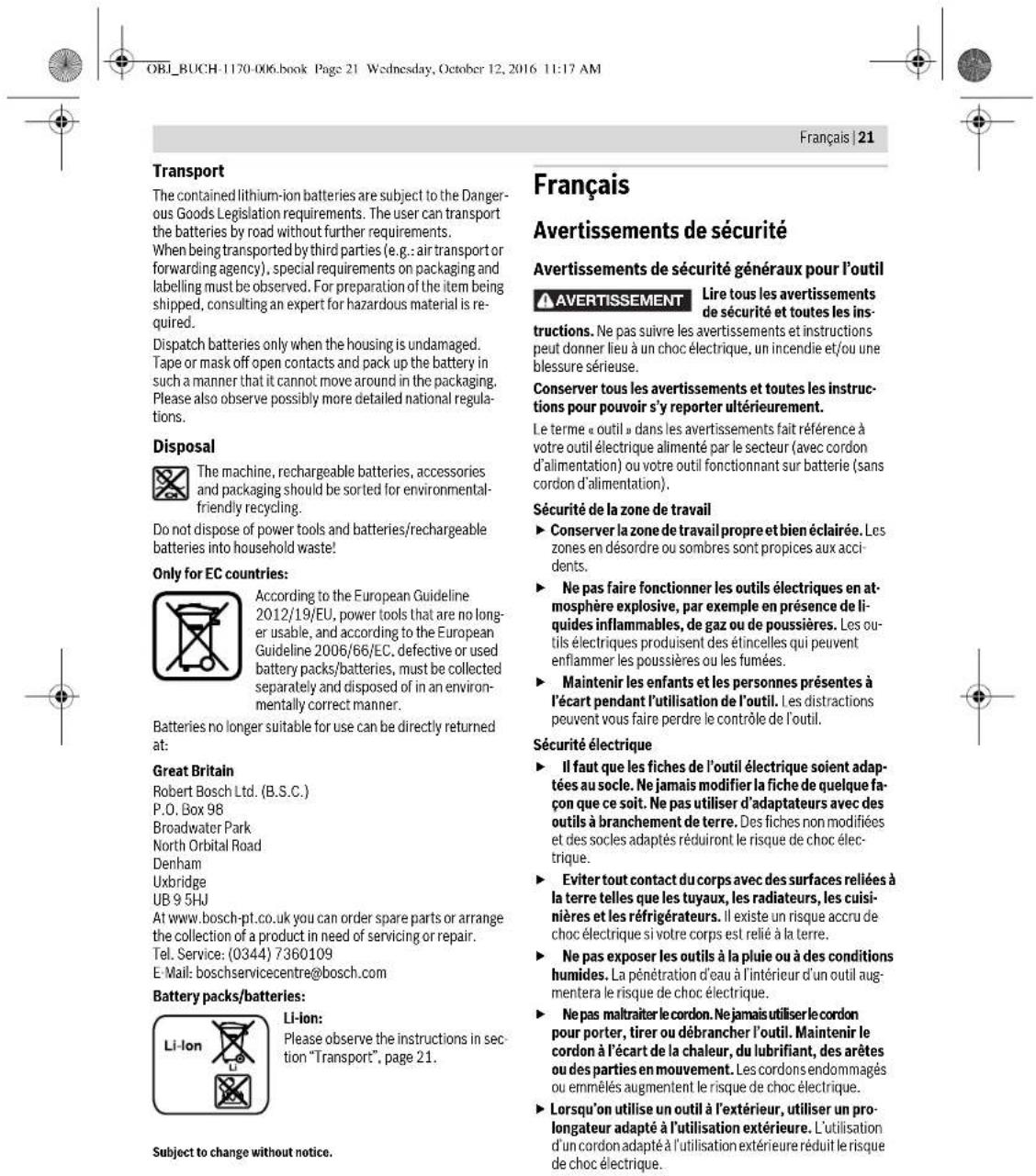 BOSCH PMF 10 8 Li 1 - Switching On and Off - 10