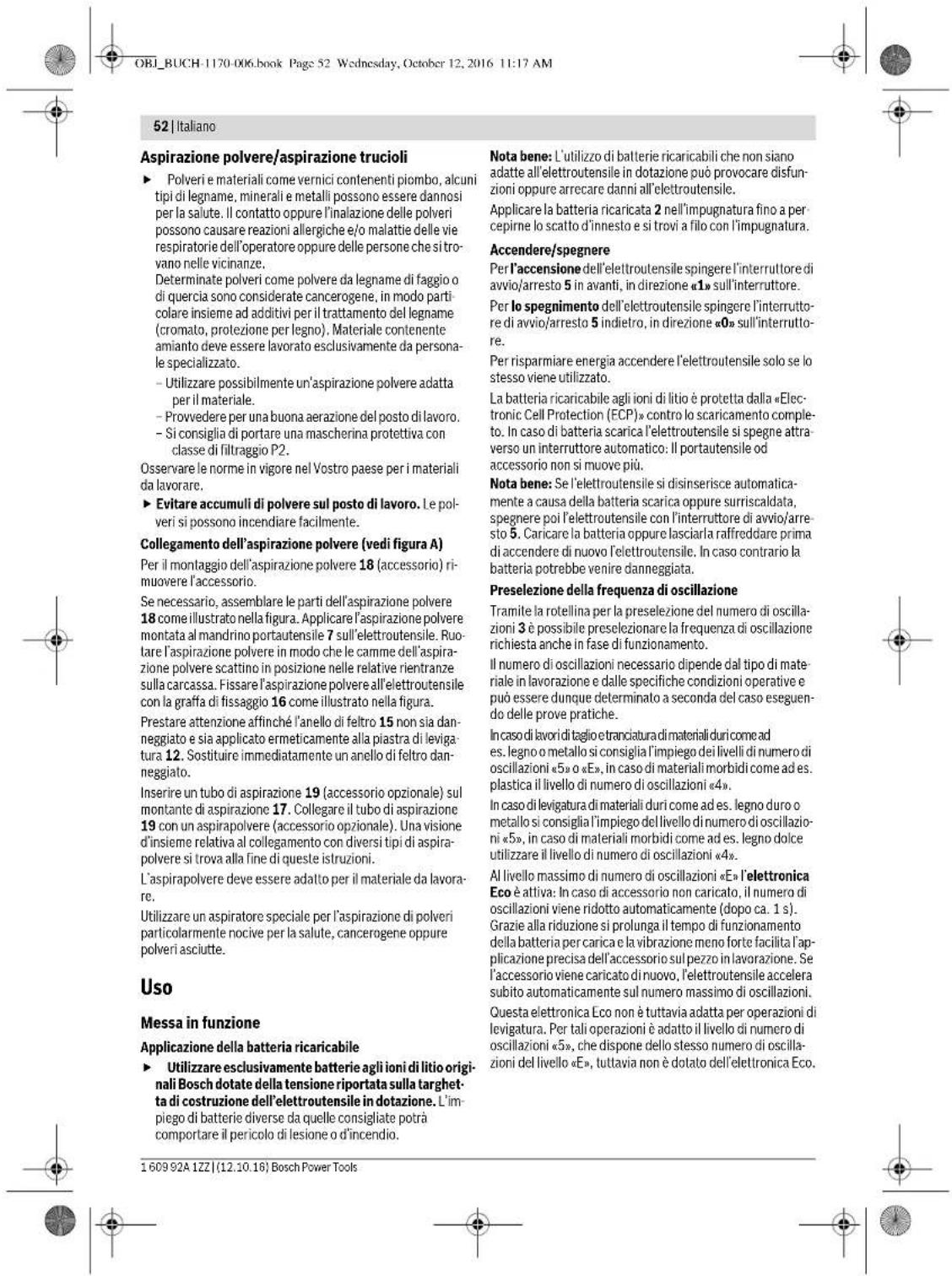 BOSCH PMF 10 8 Li 1 - Utensile accessorio Materiale Applicazione - 20