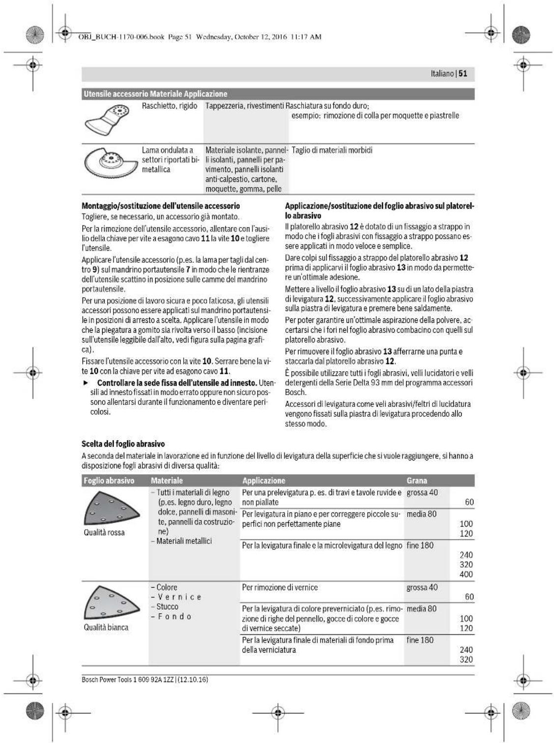 BOSCH PMF 10 8 Li 1 - Utensile accessorio Materiale Applicazione - 19