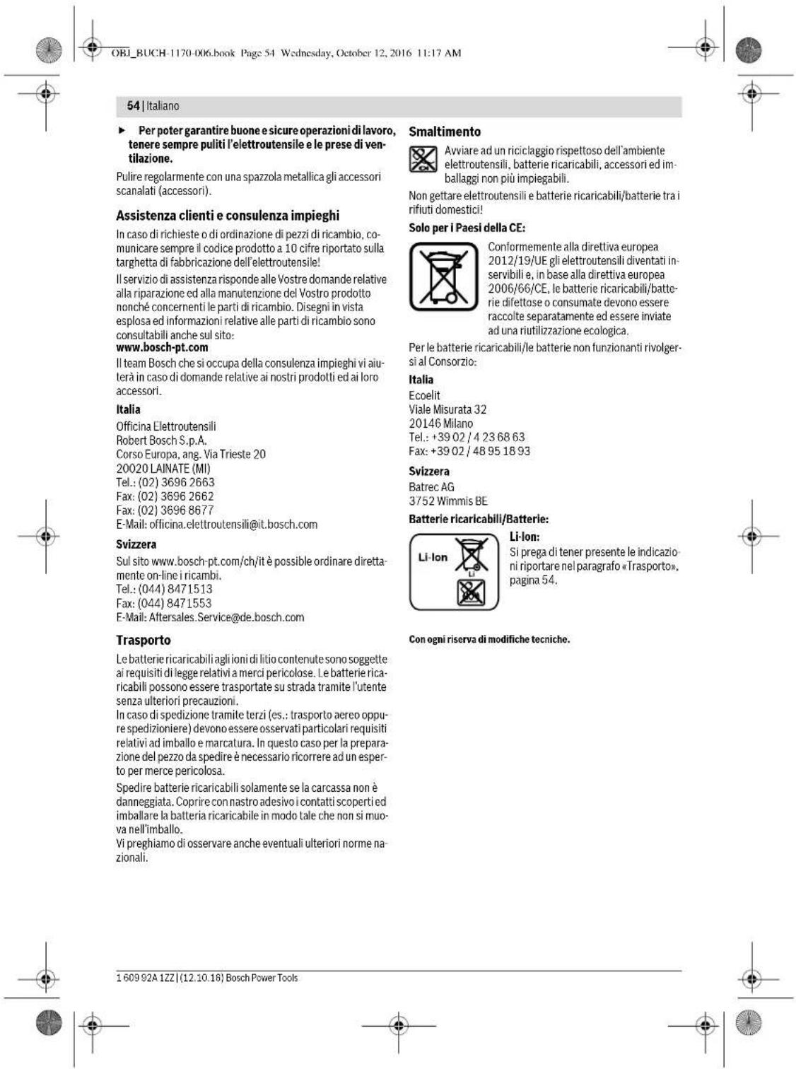 BOSCH PMF 10 8 Li 1 - Manutenzione e pulizia - 7