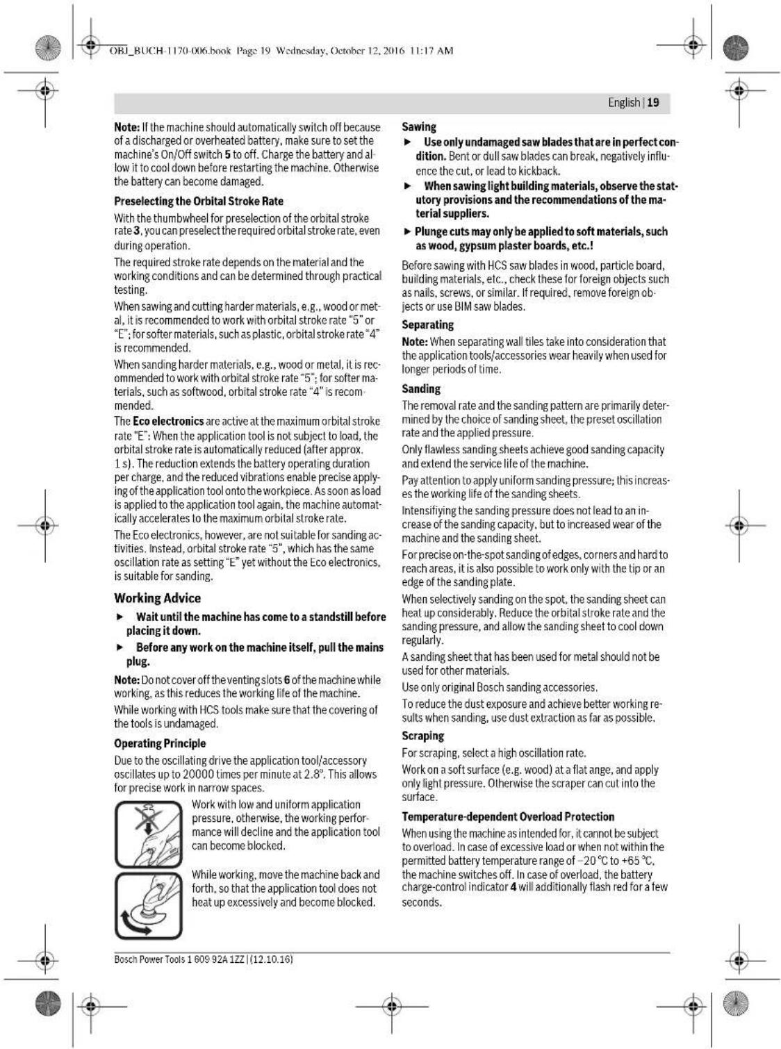 BOSCH PMF 10 8 Li 1 - Switching On and Off - 8