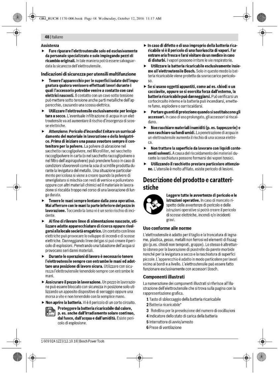 BOSCH PMF 10 8 Li 1 - Trattamento ed utilizzato appropriato di utensili dotati di batterie ricarcabili - 5