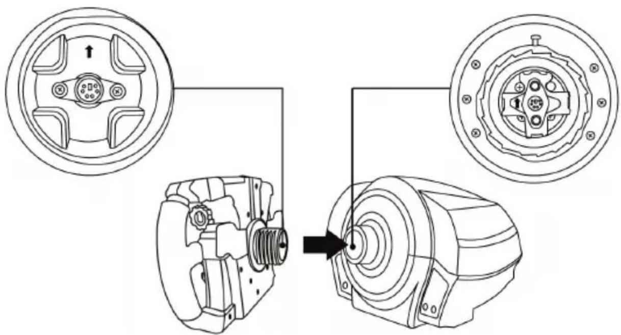 THRUSTMASTER Ferrari F1 Wheel AddOn - 将方向盘安装到底座上 - 1