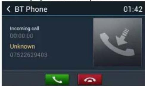 Rydeen DVA6 - - Answering a call - 1