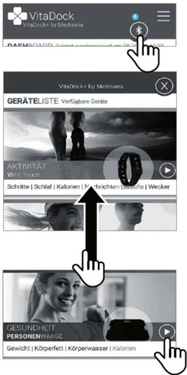 MEDISANA TargetScale 3 - Wegen en gevegenoverdracht via Bluetooth waar de VitaDock+ app - 5