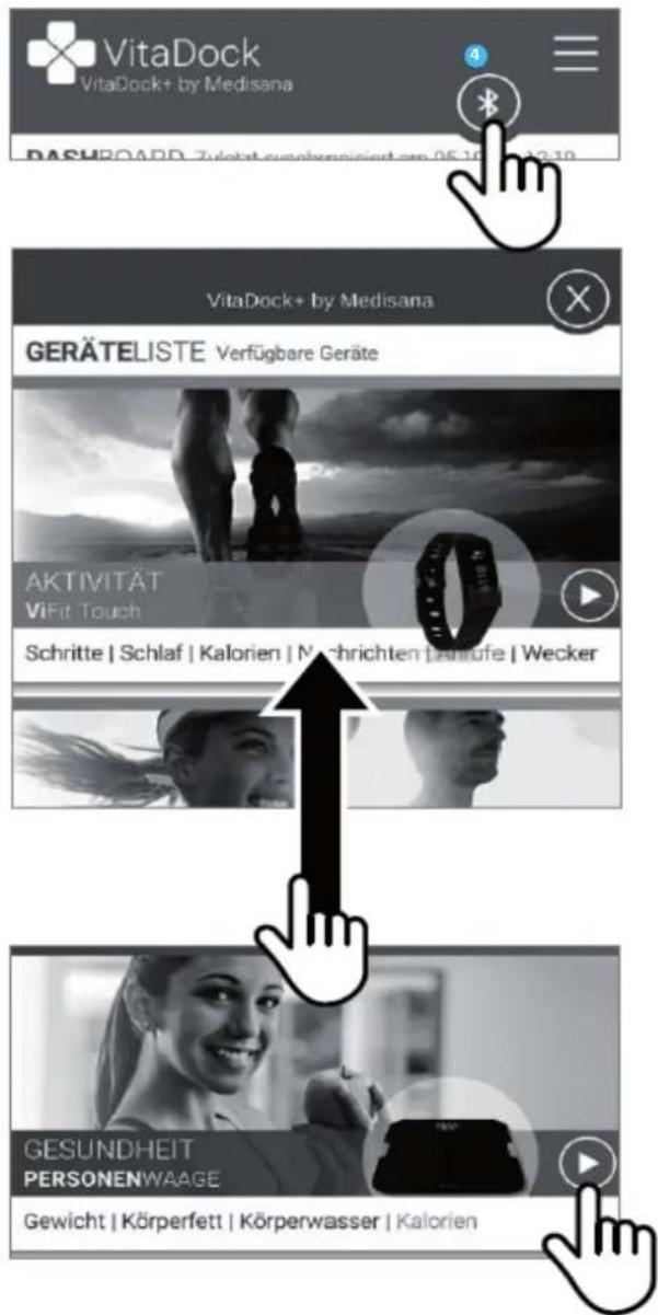MEDISANA TargetScale 3 - Bluetooth überinden VitaDock+ uygulamasina ağırlik ölçümü ve veri aktarimi - 5