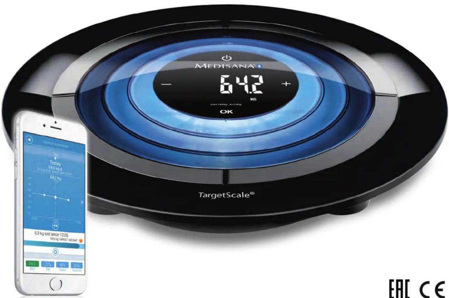 MEDISANA TargetScale 3 - Körperanalysewaage mit Zielfunktion Body Analysis Scale with Target Function - 1