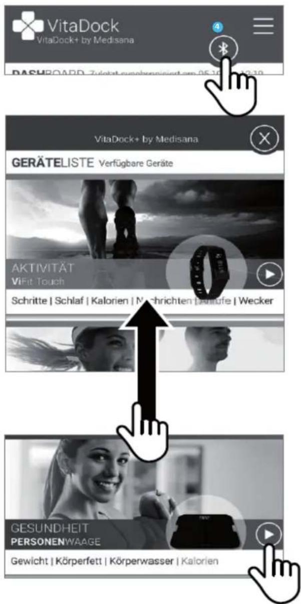 MEDISANA TargetScale 3 - Sulyméres és adatátvitel Bluetooth-on keresztül a VitaDock+ applikácción - 5
