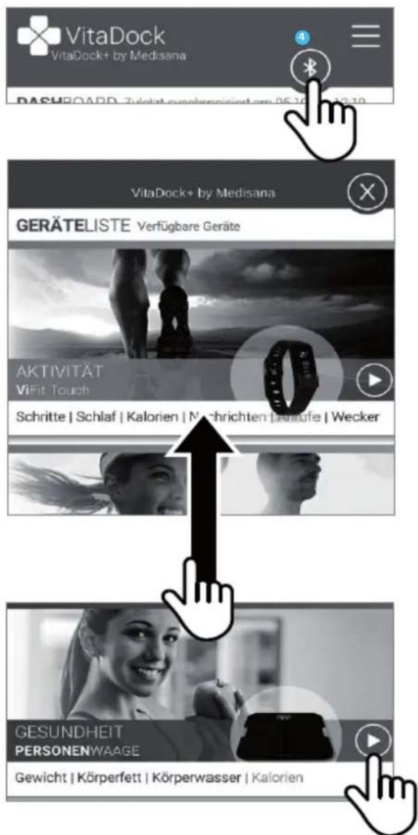MEDISANA TargetScale 3 - Vázenzá prenoos dat do aplikace VitaDock+ prostřednictvím Bluetooth - 5