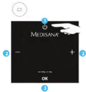 MEDISANA TargetScale 3 - B) Nastavení osobnichý udajú na váze / Vázéní's funkci analyzty - 1