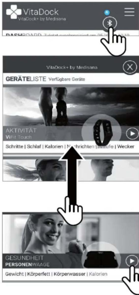 MEDISANA TargetScale 3 - Viktmätning och dataöveröring via Bluetooth till VitaDock+ app - 5