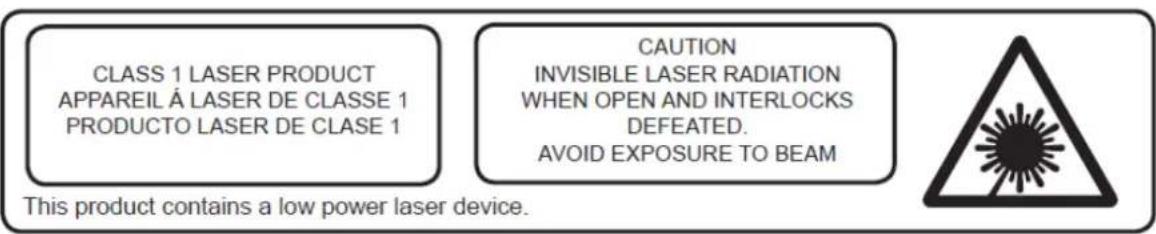 LENCO SCD650 - Class 1 Laser Product - 1