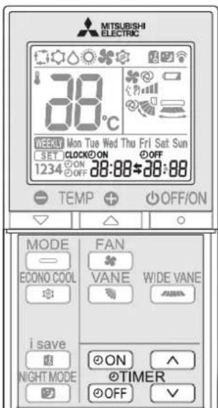 MITSUBISHI MSZAP25VGE1 - FUNZIONAMENTO CON TIMER (TIMER ACCENSIONE/SPEGNIMENTO) - 1