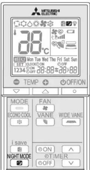 MITSUBISHI MSZAP25VGE1 - FUNCTIONAMIENTONIGHT MODE (MODONOCTURNO) - 1