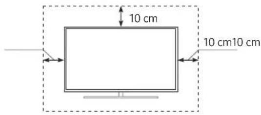 SAMSUNG QE55Q85RAT - Sikre egnet ventilasjon rundt TV-en - 1