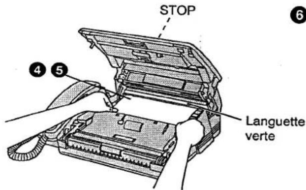 PANASONIC KXF2510 - Suppression d'un bourrage de papier thermique - 3