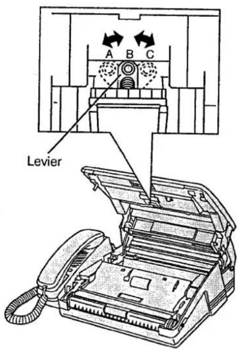 PANASONIC KXF2510 - Réglage de la pression de l'alimentateur. - 1