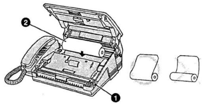 PANASONIC KXF2510 - Installation du rouleau de papier thermique - 1
