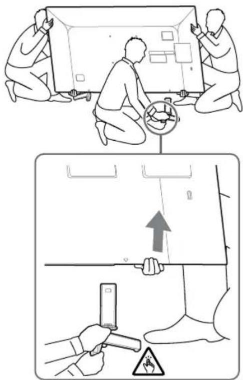 SONY KD65XG8096 - Demonter bordstativet fra TV-en. - 1