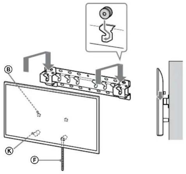 SONY KD65XG8096 - Installare il tevisore sulla base o sull'adattatore della base. - 2