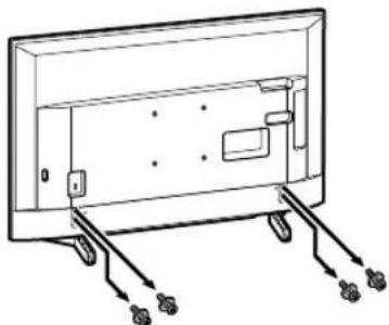 SONY KD65XG8096 - Demonter bordstativet fra TV-en. - 1