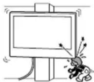 SONY KD65XG8096 - Nie montować uchwytu sciennego na powierzchniach, w przypadku kórych narozniki lub boki telewizora moglyby wystawać poza powierzchnie. - 1