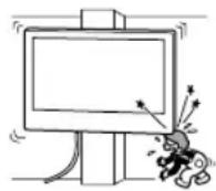 SONY KD65XG8096 - Installera inte vaggfastet pa en yta dar TV:ns horn ell er sidor skjuter ut fran vaggen. - 1