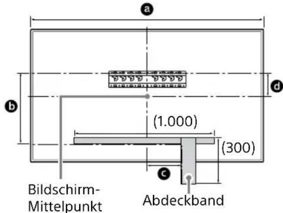 SONY KD65XG8096 - Markieren Sie den Einbauort an der Wand. - 1