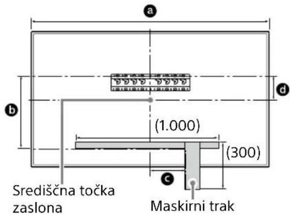 SONY KD65XG8096 - Na steni označite mesto vgradnje. - 1
