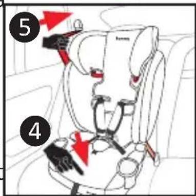 Harmony Optyma 3in1 Deluxe - Installation à l'aide de la ceinture trois POINTS ou de la ceinture sous-abdominale seule - 4