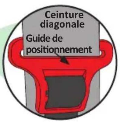 Harmony Optyma 3in1 Deluxe - Utiliser le GUIDE de positionnement de la ceinture diagonale - 2