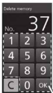 PANASONIC NESCV2 - Saisissez le numero de mémoire à supprimer et appuyez sur OK - 1
