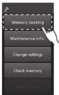 PANASONIC NESCV2 - Wahlen Sie Speicherprogramme Memory cooking - 1