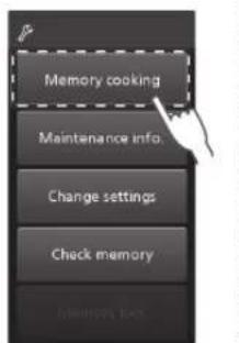 PANASONIC NESCV2 - Sélectionnez Mémorisation de cuisson Memory cooking - 1