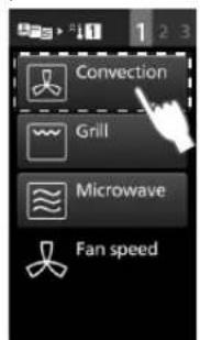 PANASONIC NESCV2 - Dopo il preriscaldamento manuale, selezionare Convection (Convezione) - 3