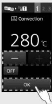 PANASONIC NESCV2 - Temperatur einstellen und auf OK tippen - 1