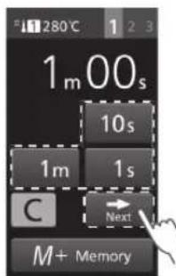 PANASONIC NESCV2 - Impostare il tempo di cottura e premere Next (Successivo) - 1