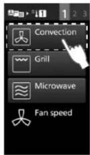 PANASONIC NESCV2 - Tras calentamento Manual, seleccionar Convection - 1