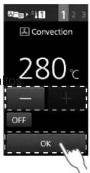 PANASONIC NESCV2 - Ajuste la temperatura delorno y presione OK - 1