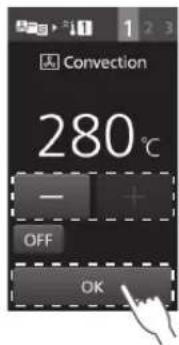 PANASONIC NESCV2 - Temperatur einstellen und auf OK tippen - 1