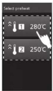 PANASONIC NESCV2 - Selezionare preheating (preriscaldamento) - 1