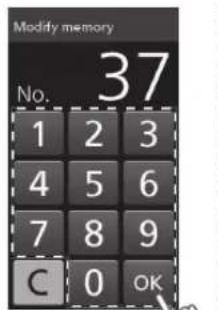 PANASONIC NESCV2 - Saisissez le numero de mémoire à modifier et appuyez sur OK - 1