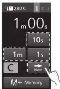 PANASONIC NESCV2 - Stel de bereidingstijd in en tik op Volgende Next - 1