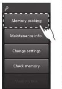 PANASONIC NESCV2 - Sélectionnez Mémorisation de cuisson Memory cooking - 1