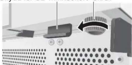 PANASONIC NESCV2 - ② Vrid skruven och oppna minneskortets skydd - 1